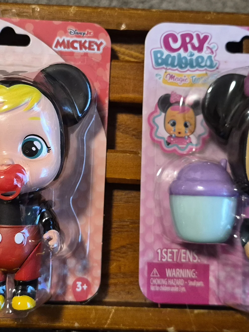 Cry Babies Magic Tears Disney Mickey & Minnie Mouse Mini Doll Set New